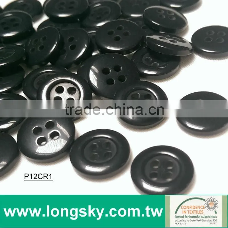 (#P07CR1-20L) 15mm fashion dyeable wholesale decorative 4 hole round sew garment button