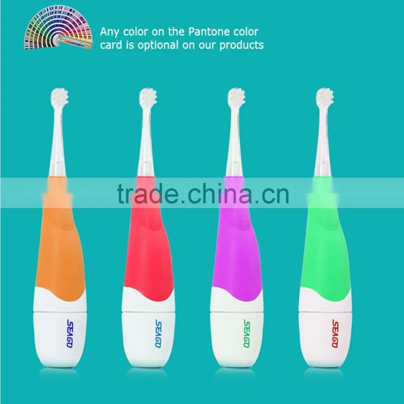 2016 trending products baby kid use sonic nano gold toothbrush with LED light