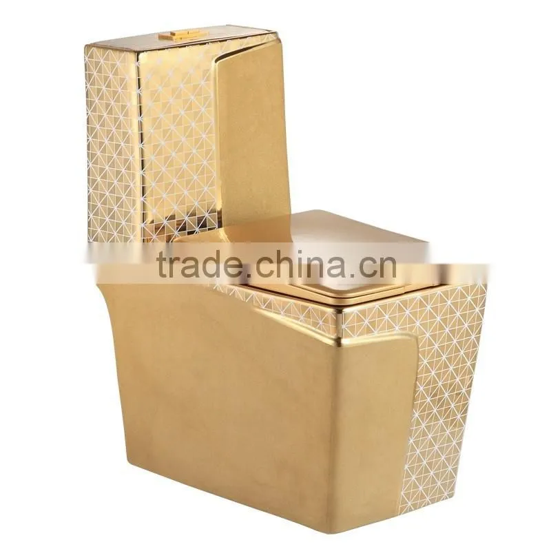 8280GF one piece Middle East style golden colored toilet