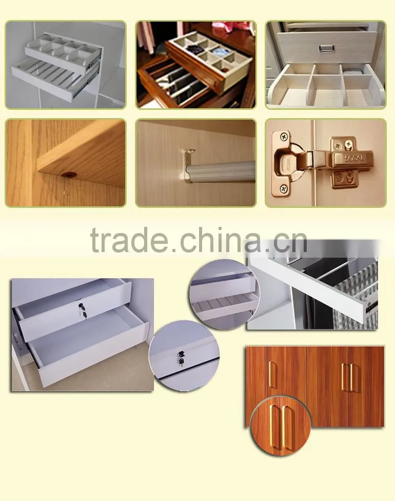 China Factory Modern Style Melamine finished wardrobe