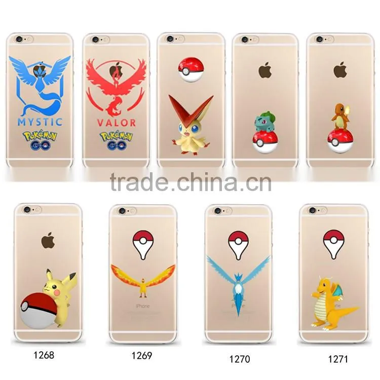 2016 for pokemon go shell phone covers soft /hard case for samsung edge lite S6 galaxy S7 for pokemon go for iphone 6 case