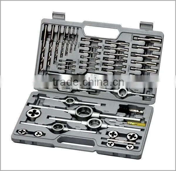 44PCS tap die drill set in blow mold case taps& dies& drills
