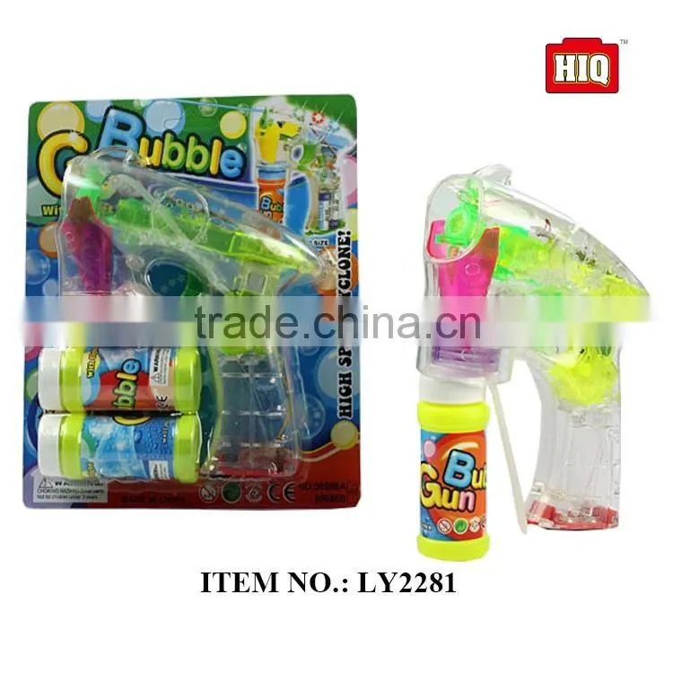 Transparent Automatic Bubble Gun With Music and Light, soap gun for children play