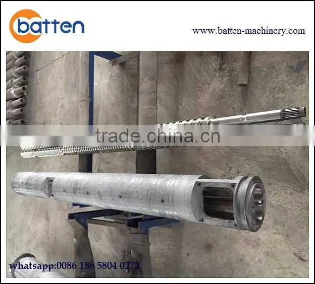 parallel twin screws extruder machine screw barrel for PVC plastic