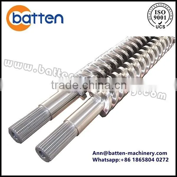 PVC pipe/profile production parallel twin screws plastic extruder machine screw barrel