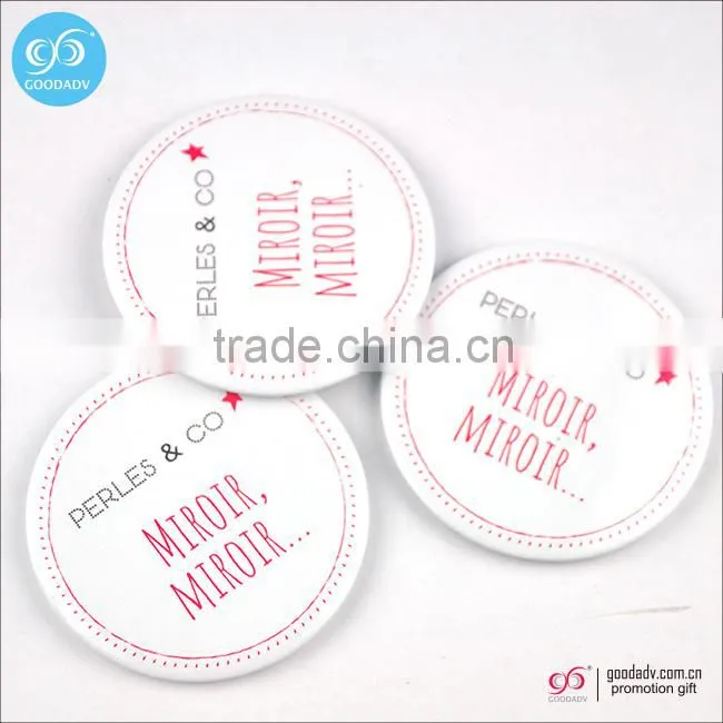 Top quality fashion promotional round metal pocket mirror