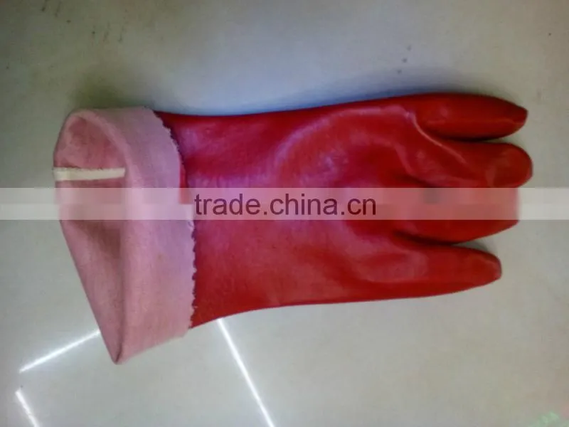 PVC red gloves china supplier