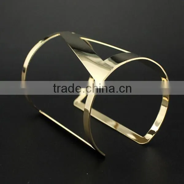 screw cuff bracelet plain metal bangle design