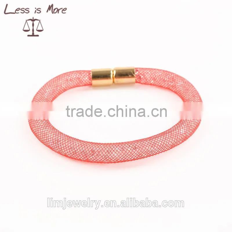 colorful magnetic bracelet with cz stone inside
