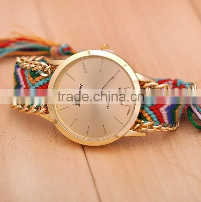 Knit bracelet watch