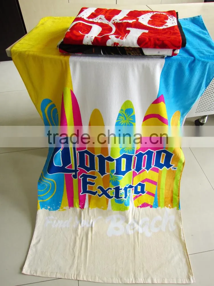 2015 velvet printing style logo brand towel with letters image