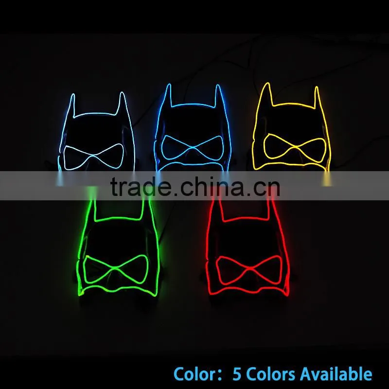 2016 Wholesale El wire light up mask/Light Up EL Mask / el wire mask with high quality
