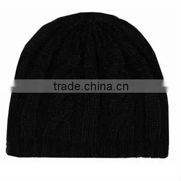 Cable Knitted Solid Color Fashion Winter Beanie