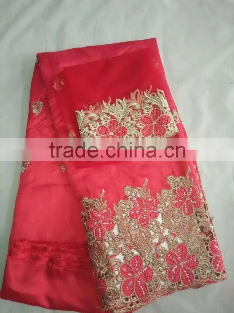 Raw Silk Embroidered Georges with blouse