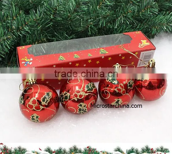 IN STOCK printable outdoor 7cm Christmas balls wholesale