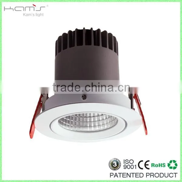 12W COB LED Downlight Factory / SAA approved round dimmable led downlight supplier