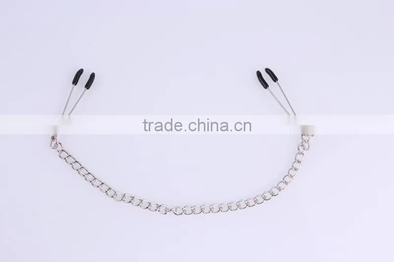 2015 long nipple clamps, Heathful Gay sex toys Stainless Steel Metal Massage Women nipple sex toy clamps