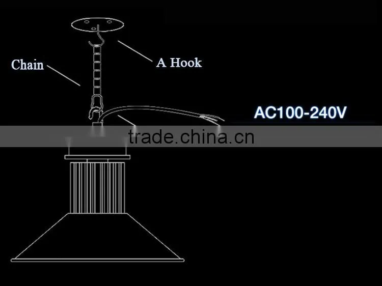 CE AC110-265V high power pendant lamp/ led high bay light 50W