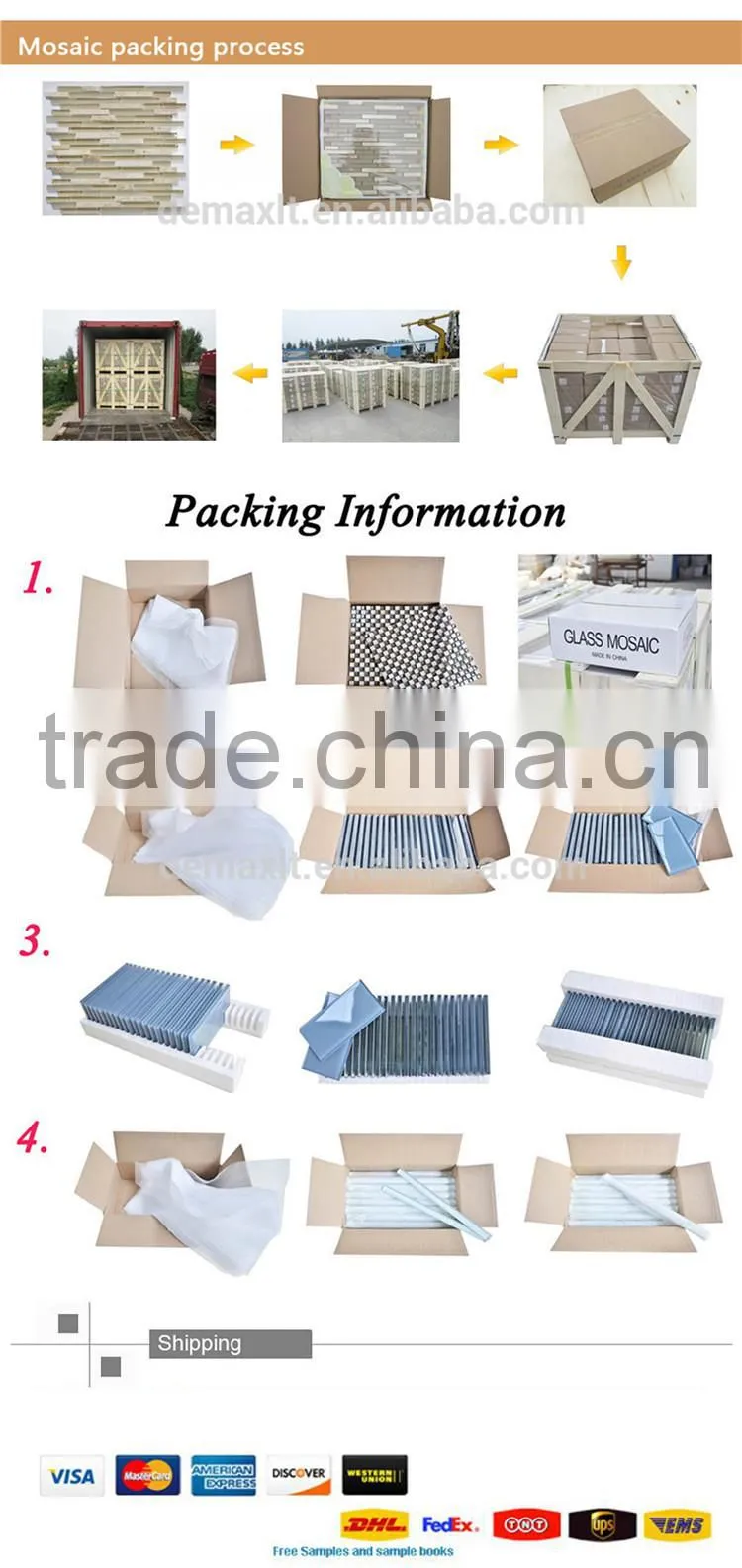 Polished machine cut glass tiles glass mosaics tiles