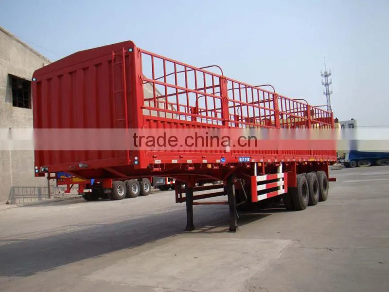 60T 3 axle animals transport semi trailer /truck stake semi trailer