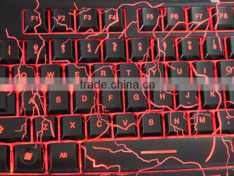Shenzhen cool crack colored backlit computer keyboard manufacturing