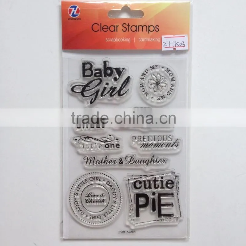 flower design clear stamp