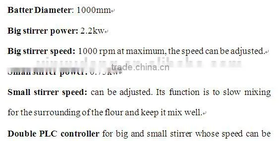 Automatic Large Capacity PLC Batter Mixer