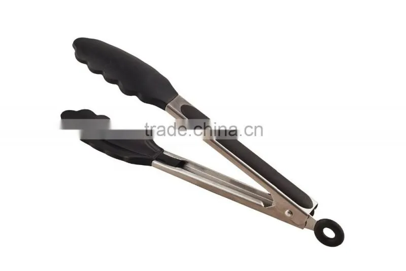 Cooking Tools Utensils Colorful Silicone Handle Stainless Steel 304 BBQ Tong