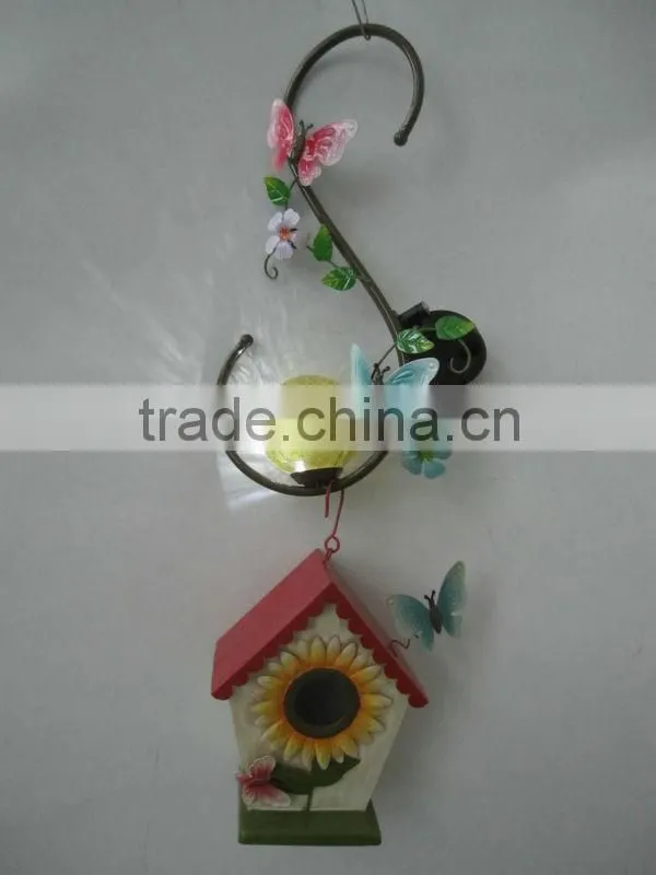 decorative painting metal bird house for garden decoration