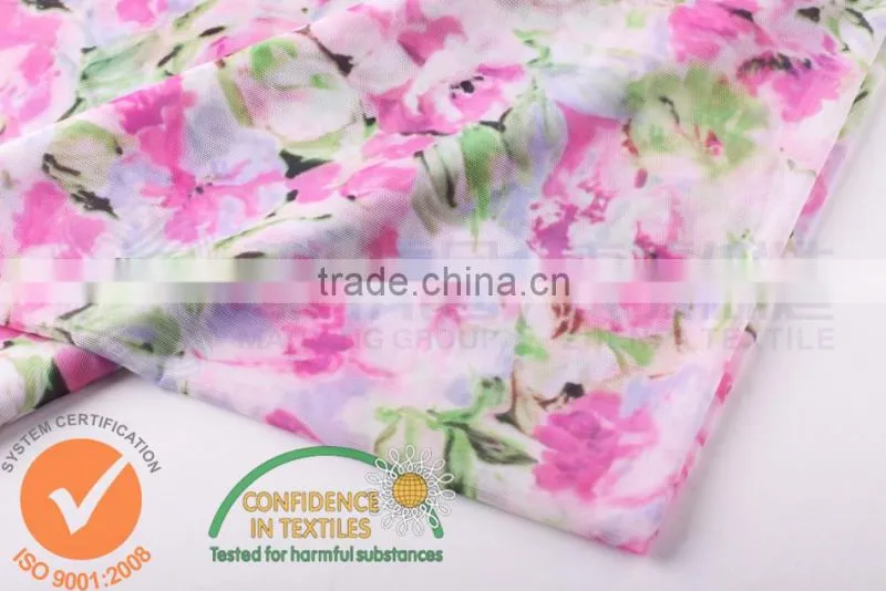 83% Polyester,17% spandex,20D+70D semi-dull power mesh fabric for underwear, bra,fashion wear