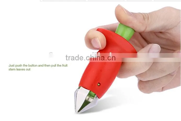 Creative Strawberry Stem Leaves Remover Cutter Fruit Corer Kitchen Tool