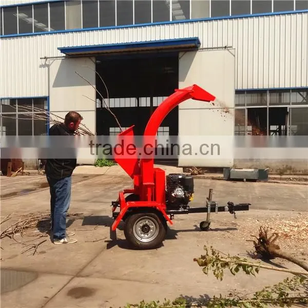 hydraulic feeding system 4 inch gasoline homemade wood chipper TC4