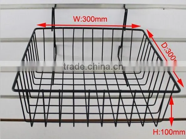 Display hanging basket,basket for slatwall,gridwall