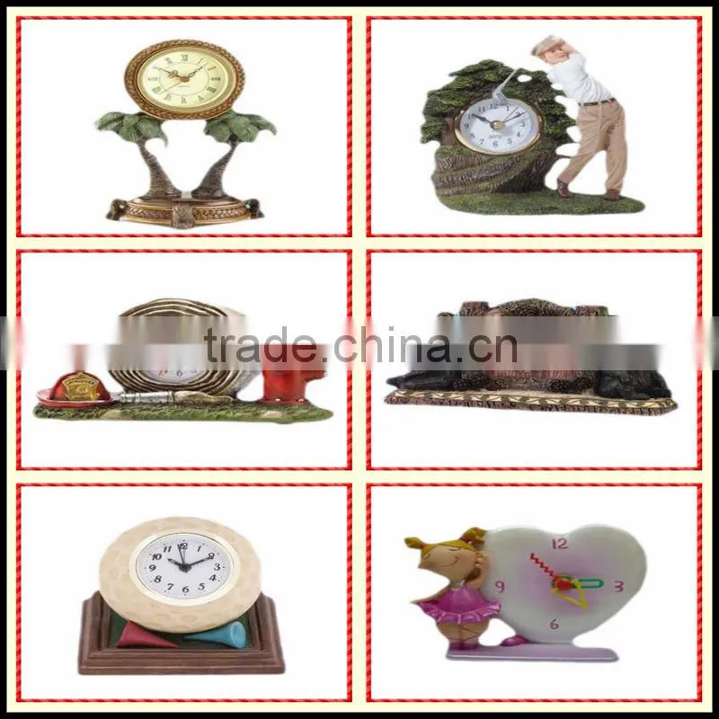 Nice palm tree custom resin round outdoor clock and thermometer