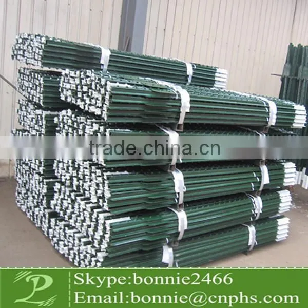 High quality Green painted Round fence post