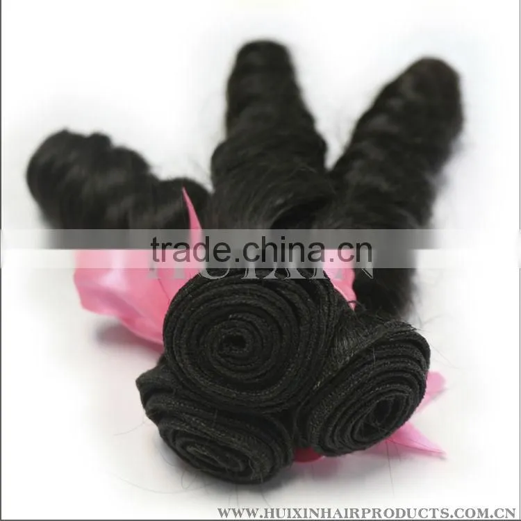 3pcs each bundle Burmese hair weaving romance curl