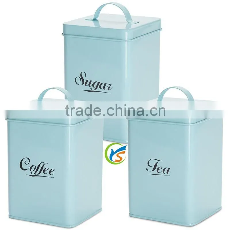 Vintage Style Tea, Coffee and Sugar Canister Set