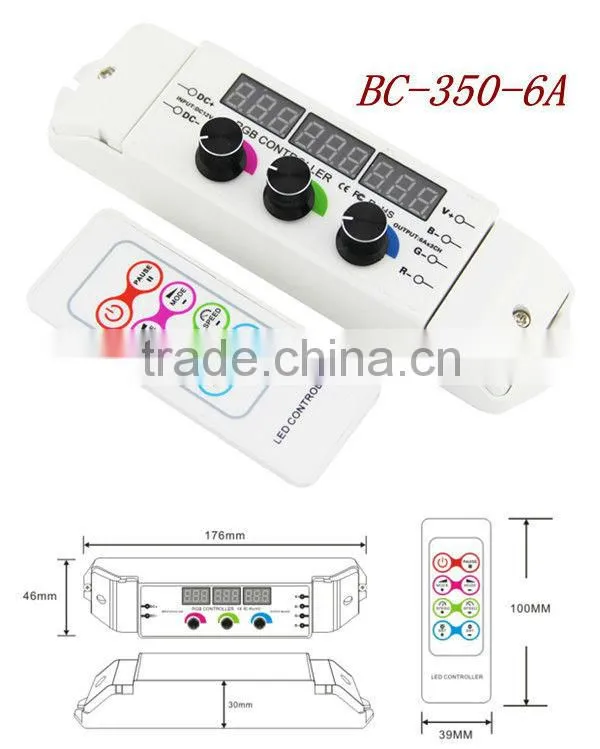 DC12V-24V led lamp rgb controller led module controller Wireless remote rotary knob manual switch
