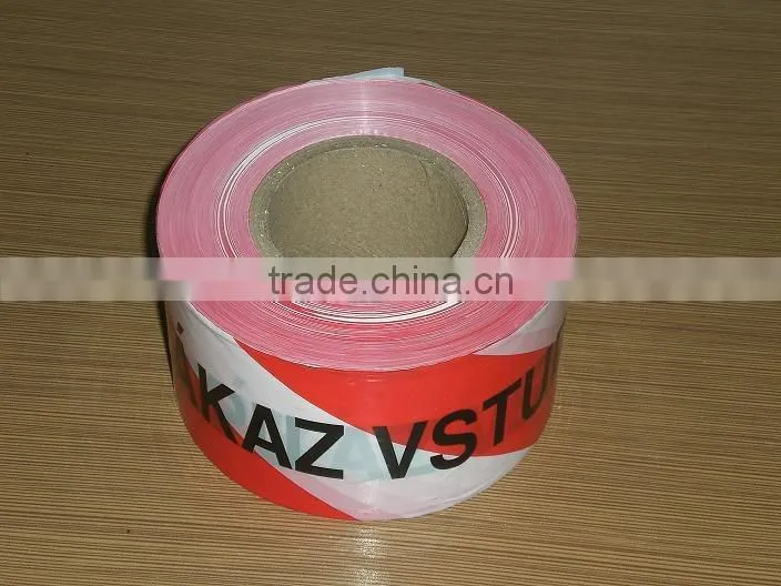 Hot sales! Safety warning red/white stripes tape