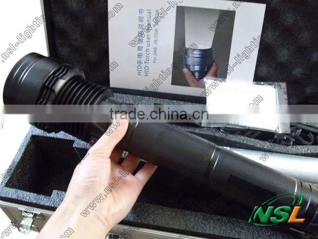 4500LM 50W Aluminium HID Flashlight Torch 1000meters 50W/38W Silver HID Torch light