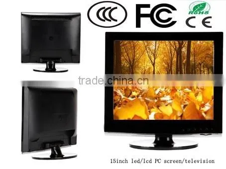 av vga hd interface type15 inch screen size led monitor display