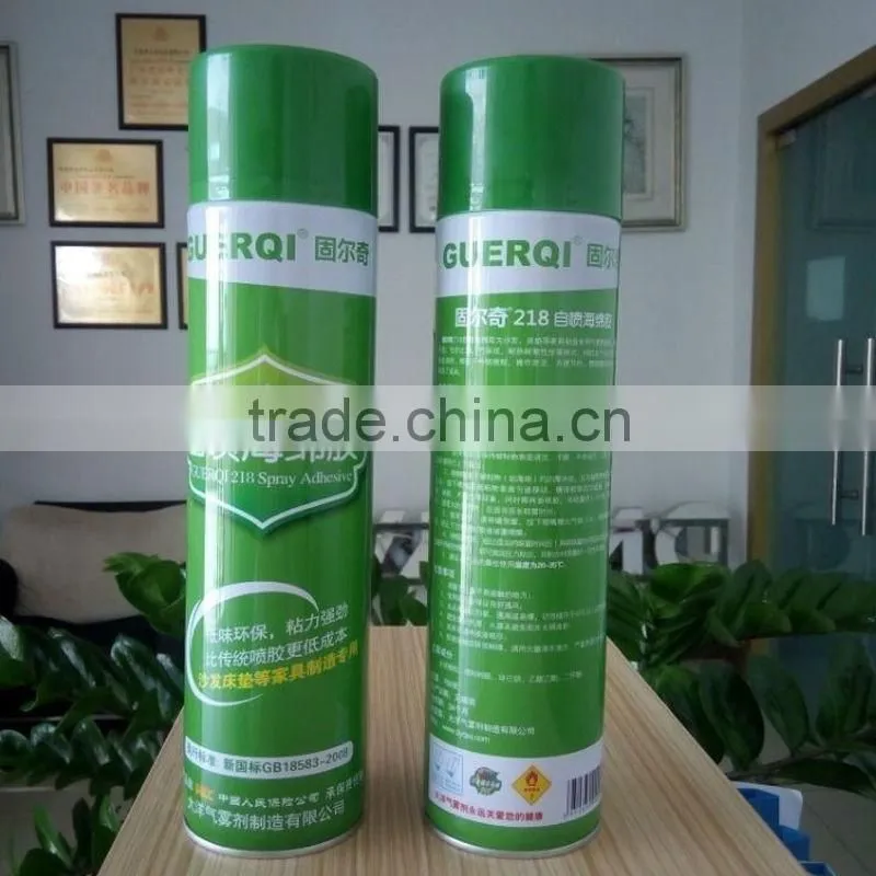 2014 hot selling GUERQI 218 high-end spray adhesive for foam sponge