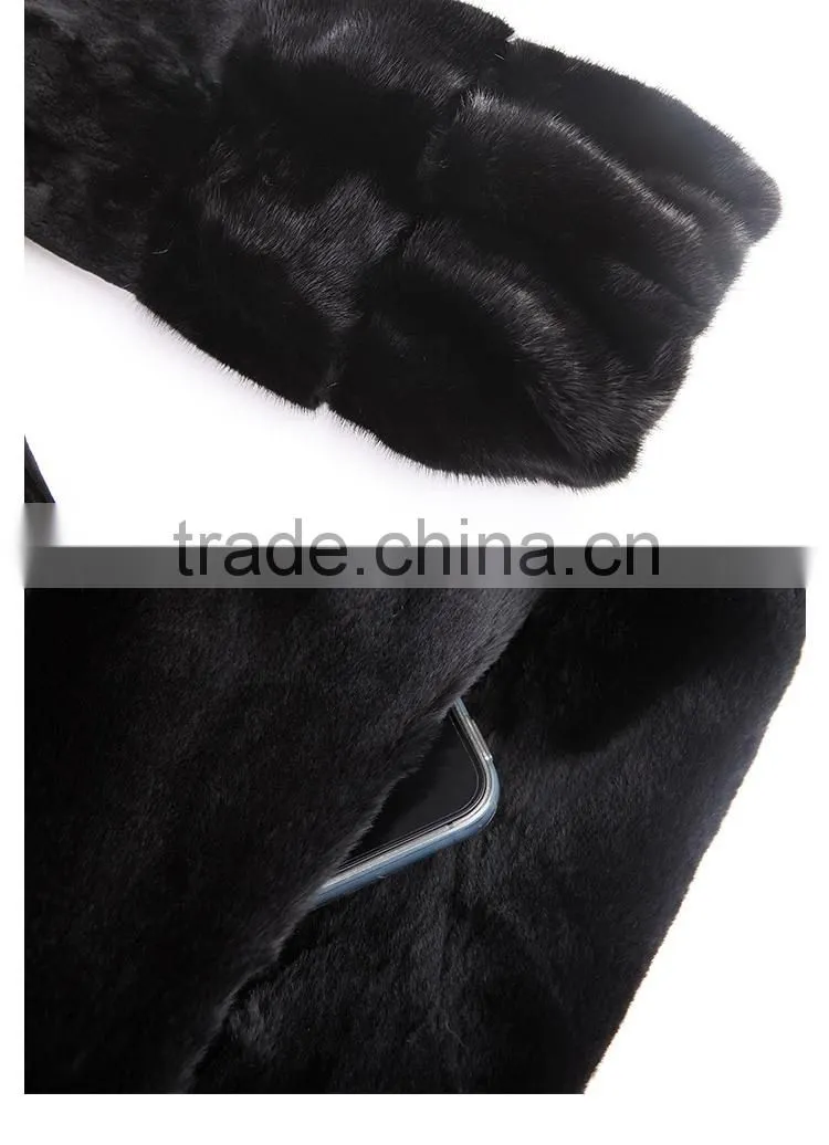2015 long winter real mink fur womens' coat for sale