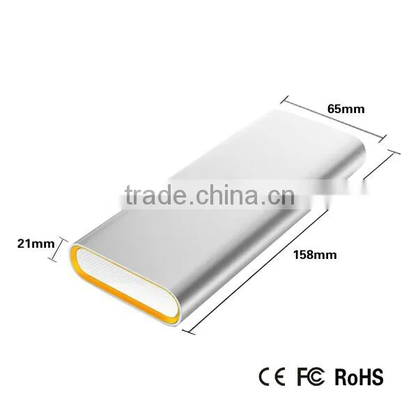 newest aluminum large capacity 15000mah chargers from china
