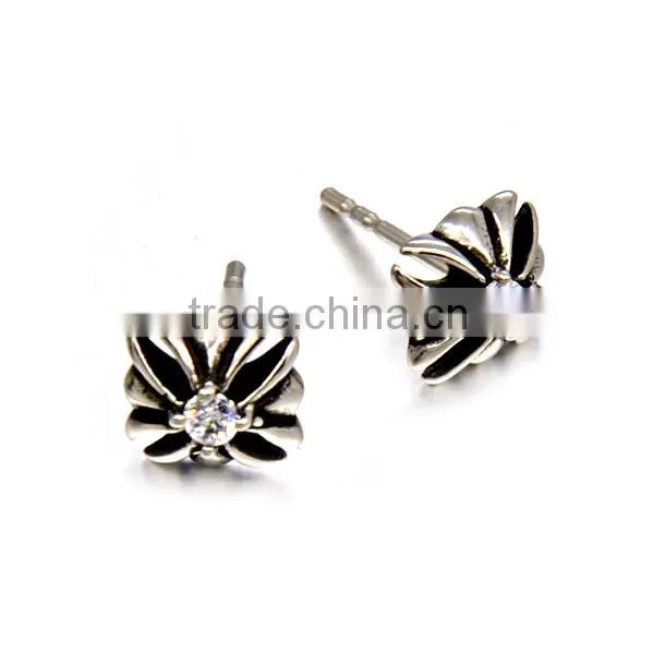 Factory Directly Stainless Steel Silver Charm Earring Never Fade Jewelry for men