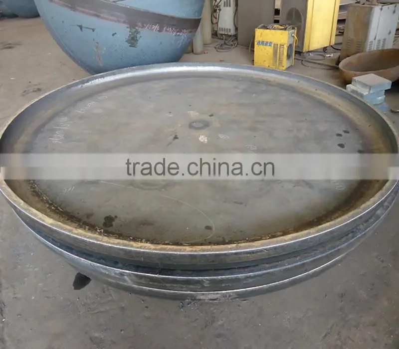 carbon steel spinning torispherical dish head tank end cap for boiler industry