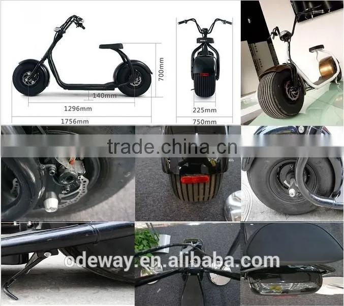 1000W Citycoco electric Harley style Adult 2 Big Wheels Electric motorcycle
