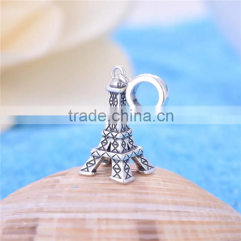 S167 Globalwin Chinese Imports Wholesale Silver Eiffel Tower Charm Pendant