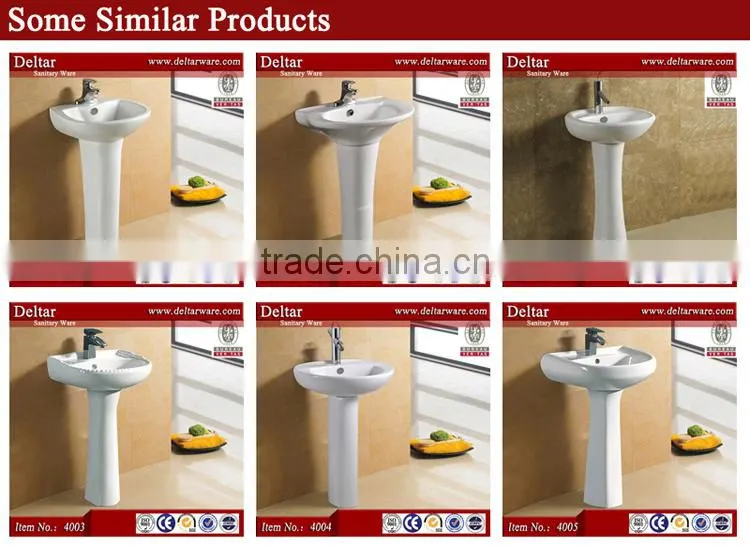 Chaozhou porcelain basin with floor, wash basin with stand for sale, basin pedestal in top quality