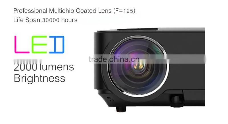 New arrival! PTP200S Android 4.4.2 HD LED small LCD Projector with Miracast WiFi Bluetooth 4.0 Bluray beamer